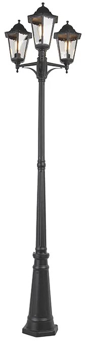 Lanterna Inteligente de Exterior Preta 3-Luzes Incl. WiFi ST64 - New Orleans