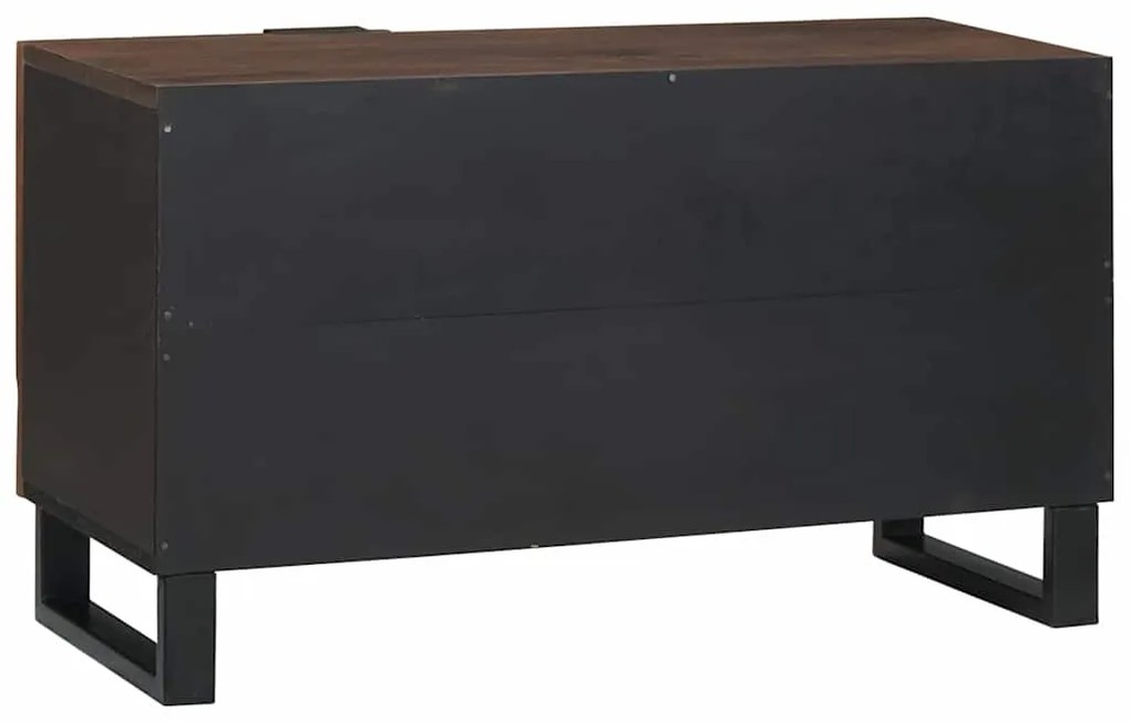 Estante de TV – 80 x 31,5 x 46 cm em Madeira Sólida e Madeira de Engen