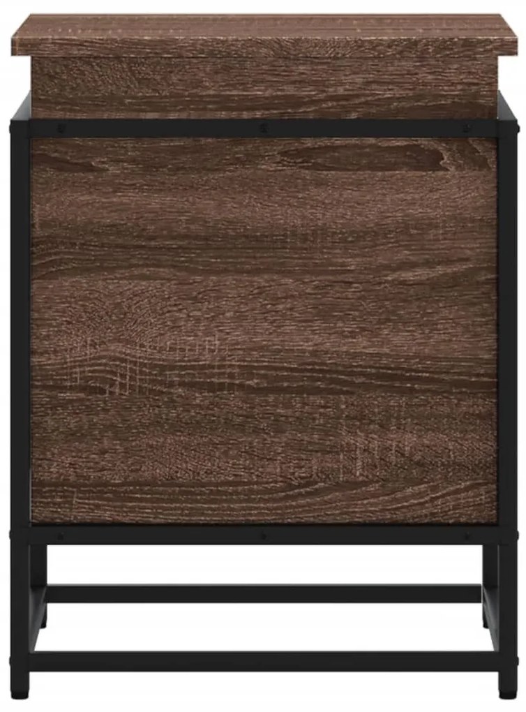 Caixa de arrumação c/ tampa derivados madeira carvalho castanho