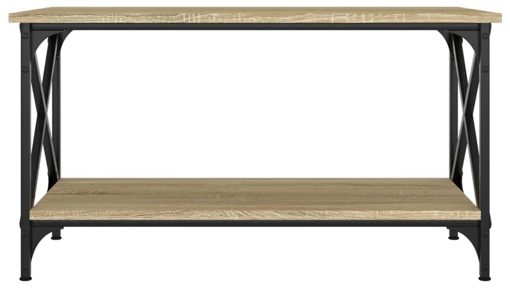 Mesa de centro 80x45x45 cm deriv. madeira/ferro carvalho sonoma