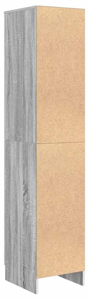Armário Buffet Cinza Sonoma MDF Médio Armário Buffet Retangular