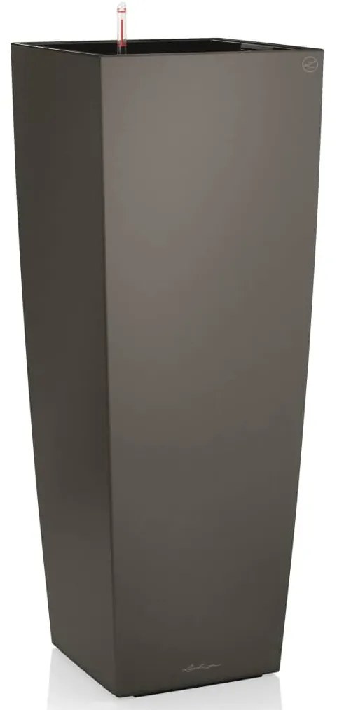 421494 LECHUZA Vaso Cubico Alto 40 ALL-IN-ONE carvão 18233