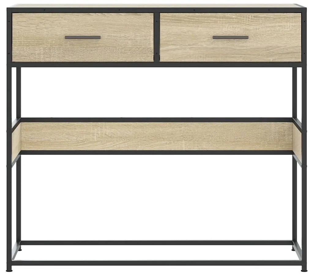 Mesa consola 90x35x80 cm derivados de madeira carvalho sonoma