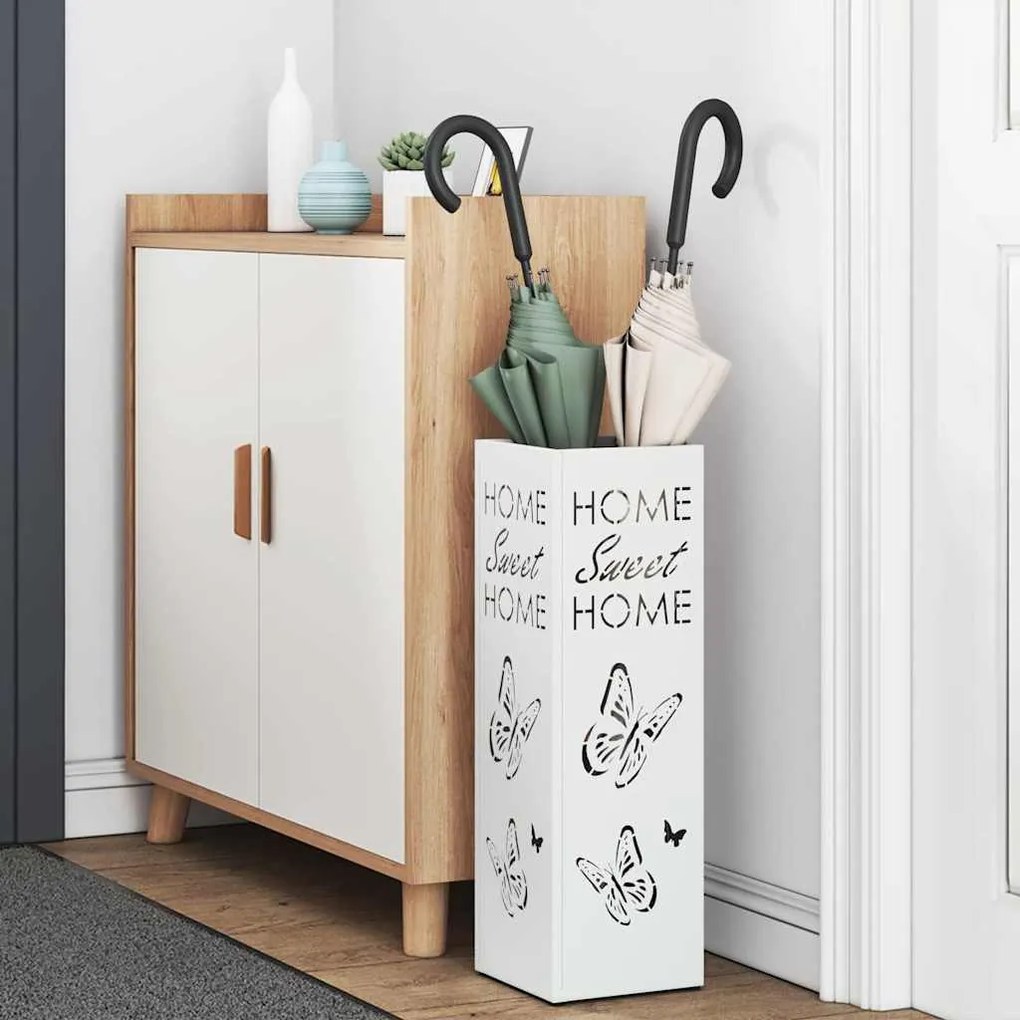 Suporte para Guarda-Chuva Branco Metal Padrão Durável