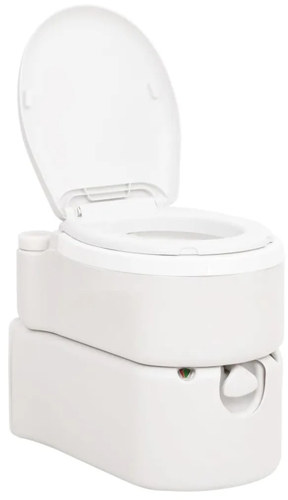 vidaXL Sanita integrada p/ campismo 24+17 L PEAD e PP branco