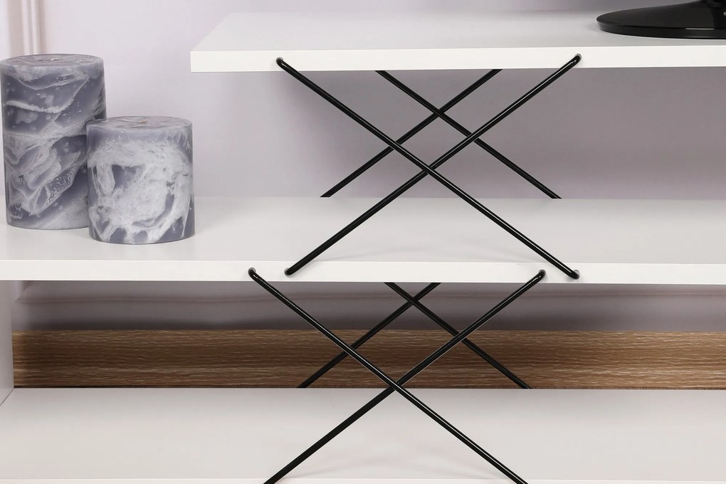 Móvel de TV Zigzag – Branco – 120 cm x 40 cm x 30 cm