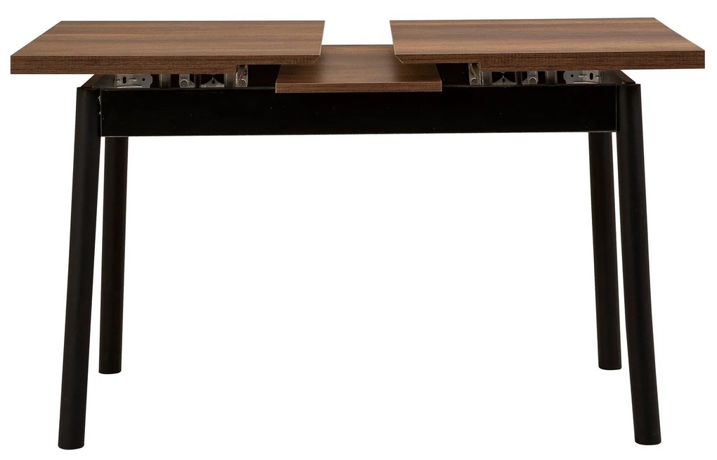 Conjunto de Mesa de Jantar Extensível Oliver – Preto – 120x77x75 cm