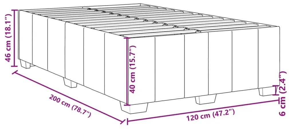 Estrutura cama sem colchão 120x200 cm tecido cinza-acastanhado