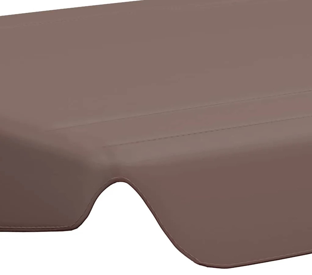 Toldo suplente baloiço jardim 188/168x145/110 cm castanho