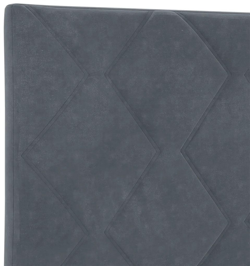 Cabeceira Design de Blocos de Diamante Cinza Escuro 160 cm Veludo
