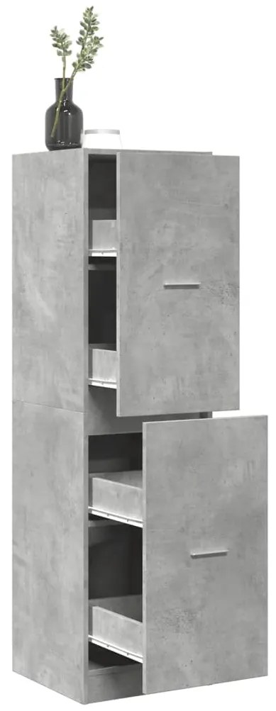 vidaXL Armário boticário 40x41x144,5cm derivados madeira cinza cimento
