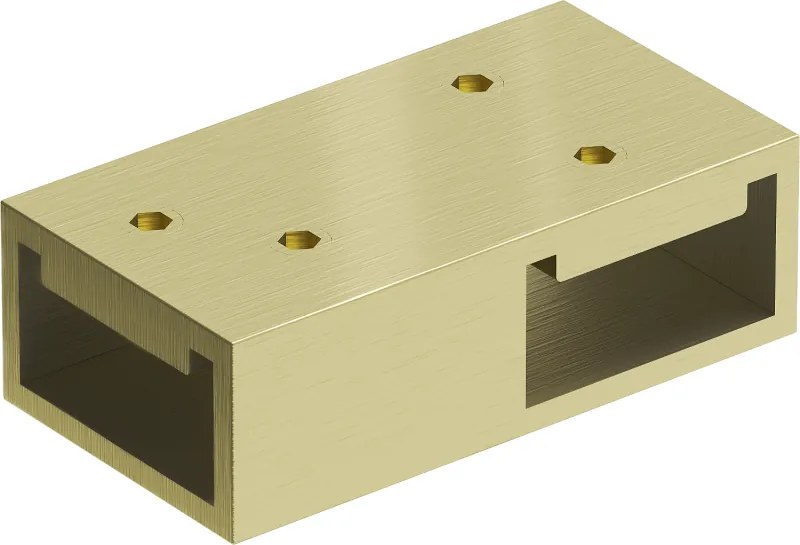 Mexen conector T para suportes de parede, dourado escovado - 800-09-55