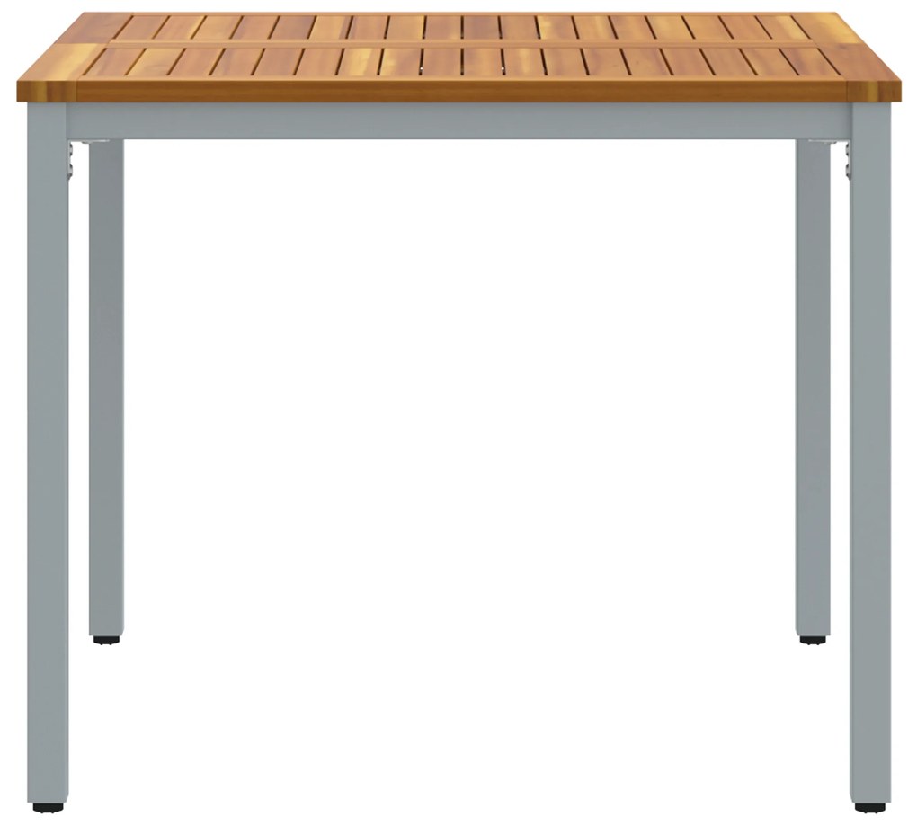 Mesa de Jardim vidaXL 90x90x75 cm em Madeira de Acácia Sólida e Metal