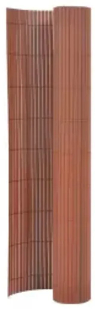 vidaXL Cerca de jardim dupla face 110x400 cm castanho