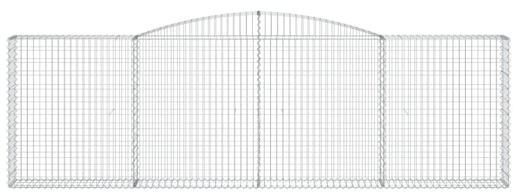 Cestos gabião arqueados 25 pcs 400x30x120/140 ferro galvanizado