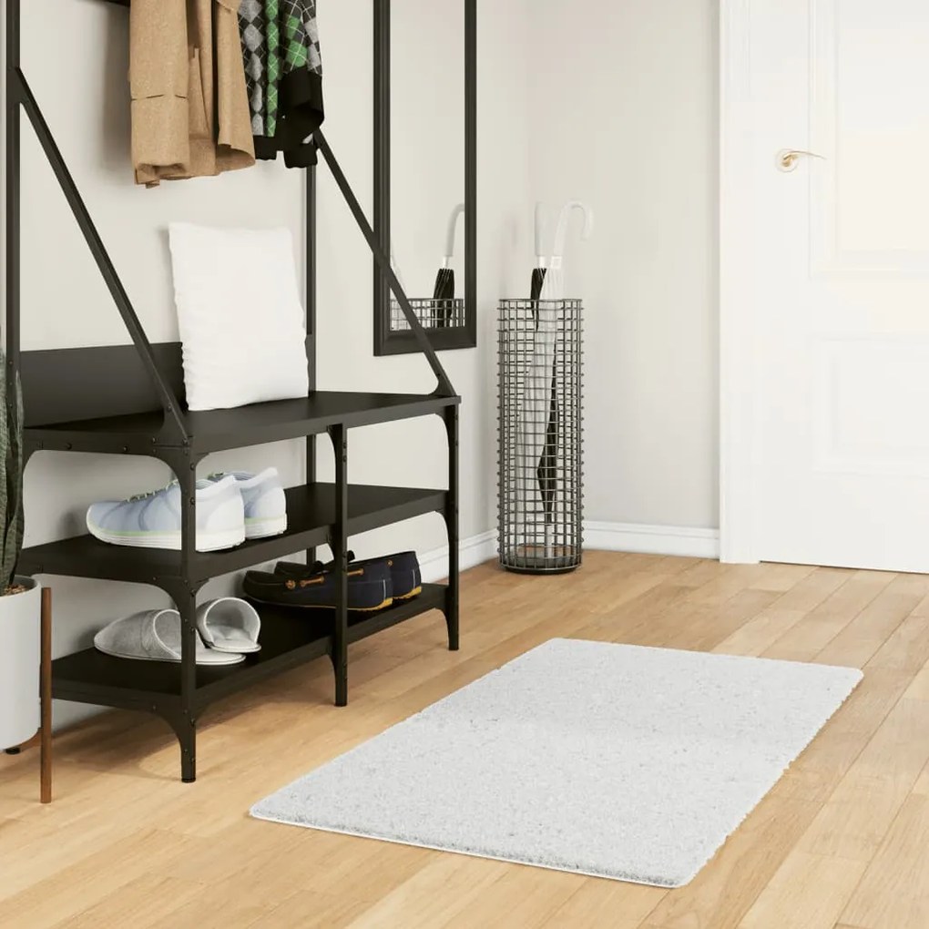 vidaXL Tapete de pelo curto OVIEDO 60x110 cm cinzento