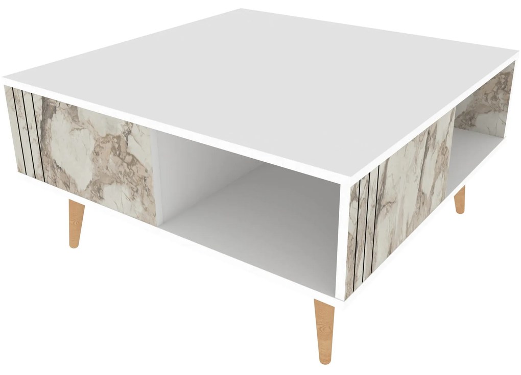 Mesa de Café Ronas - Branca - 89,6 cm x 89,6 cm x 46,5 cm