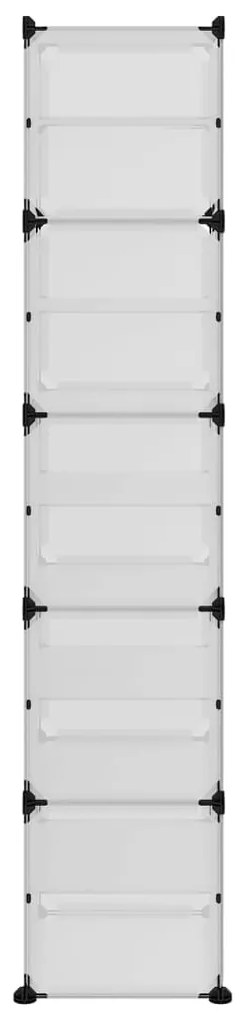 Sapateira 44x31,5x153,5 cm PP transparente