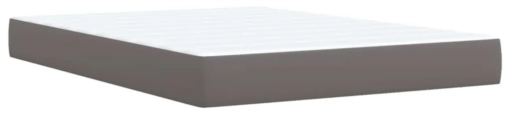Cama com Molas/Colchão e Luzes Led - 140x200 cm - Couro Artificial Cin