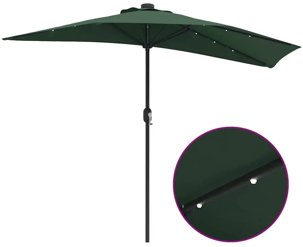Parasol de Jardim Meio Verde Médio