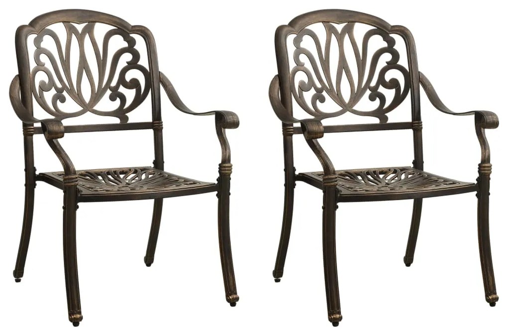 3 pcs conjunto bistrô alumínio fundido bronze