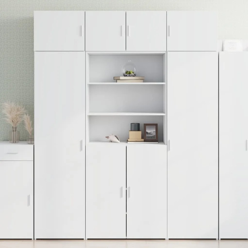vidaXL Armário de arrumação 80x42,5x225 cm derivados de madeira branco