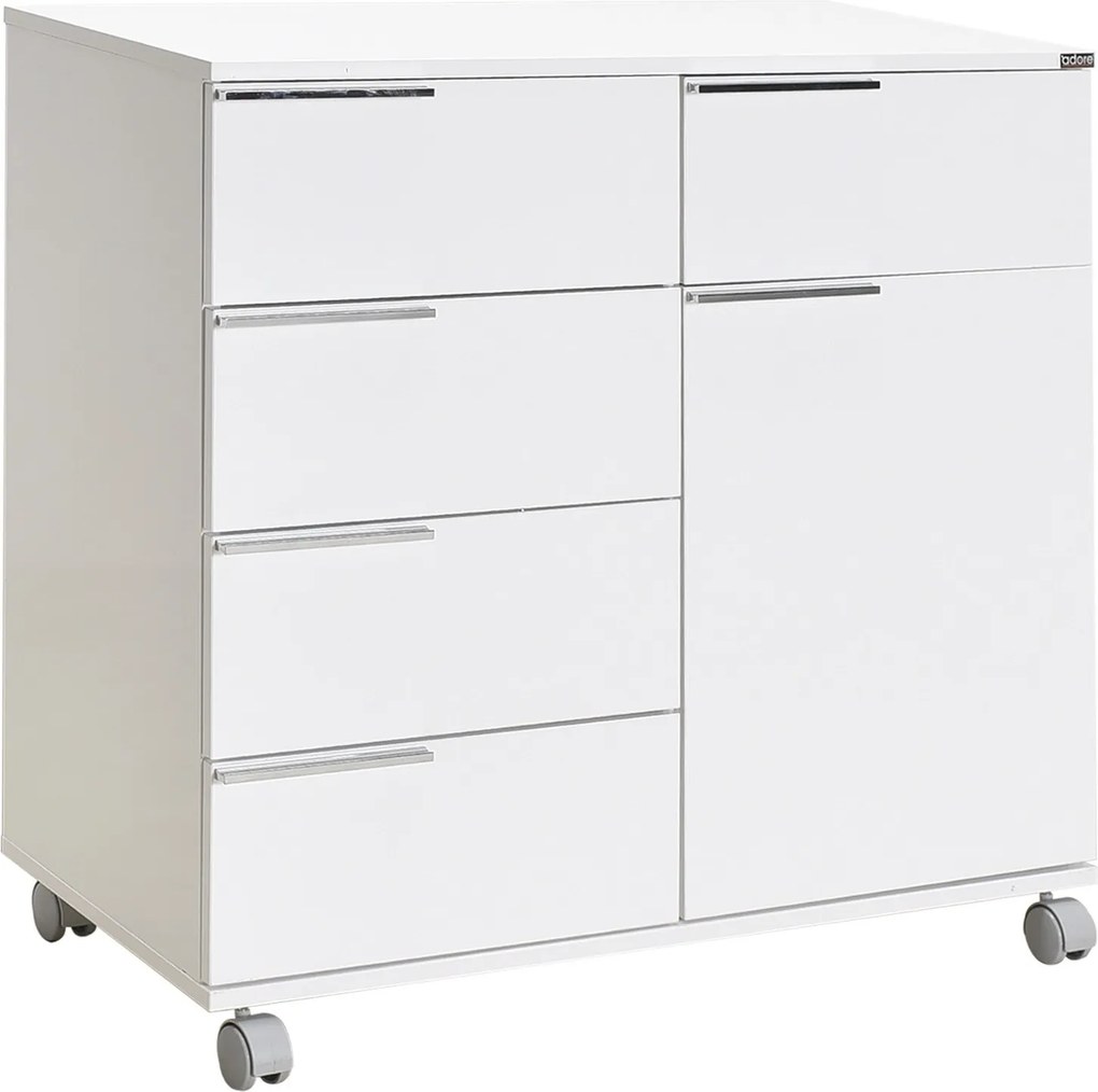 Aparador Multiusos "Venezia" – Branco – 85x44x81 cm – Design Elegante