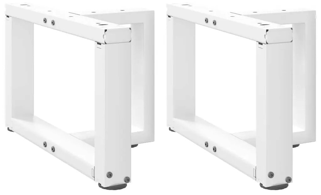 Pés para mesa de centro em forma de T, 2 peças, branco, 50x25x(30-31)
