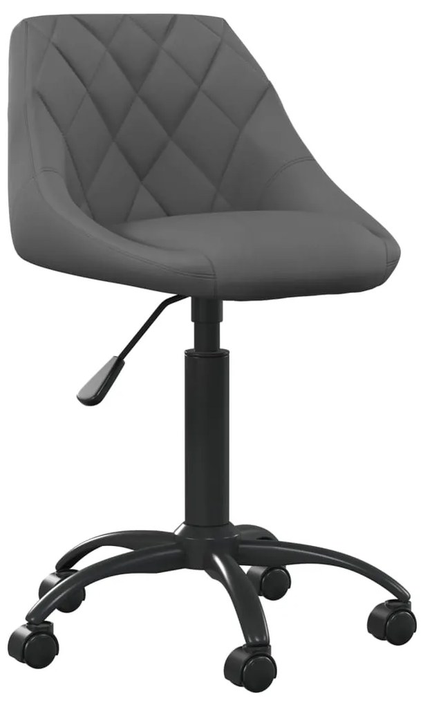 Cadeira de escritório veludo cinzento-escuro
