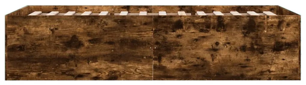 Estrutura cama 90x190 cm derivados de madeira carvalho fumado