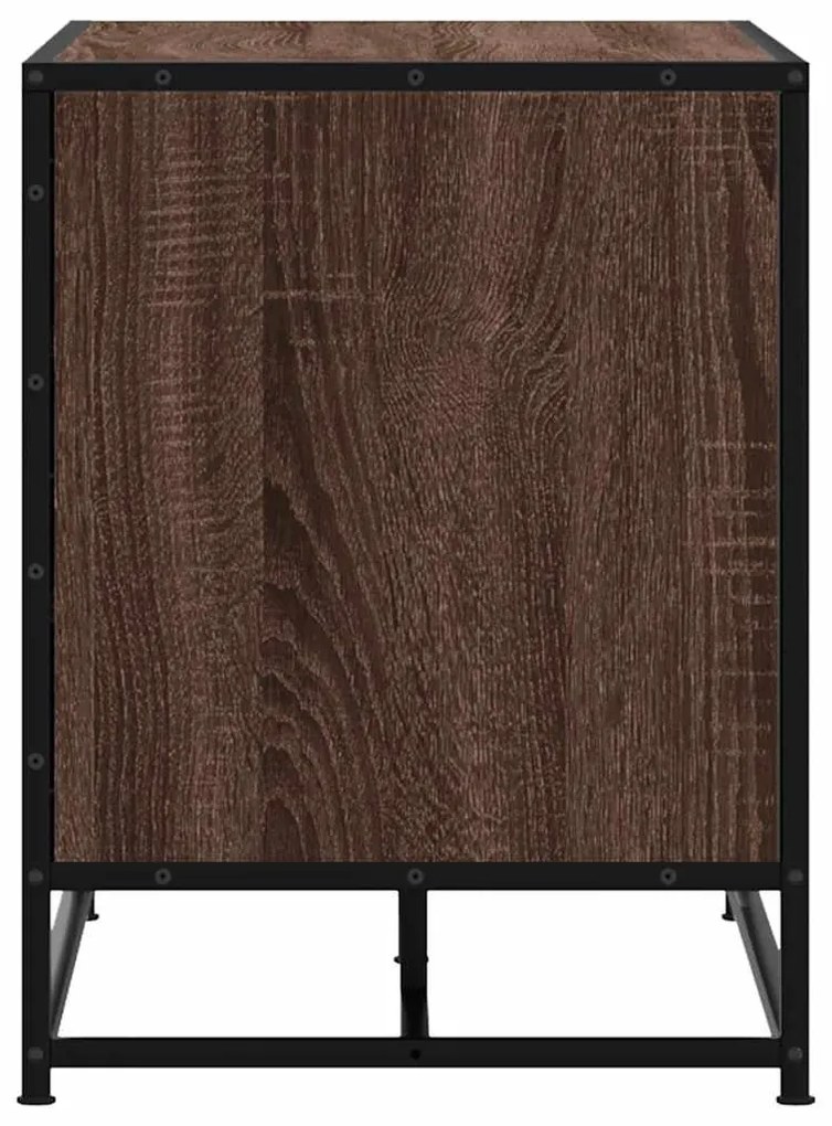 Banco calçado carvalho castanho 80x40x53,5 cm madeira e metal