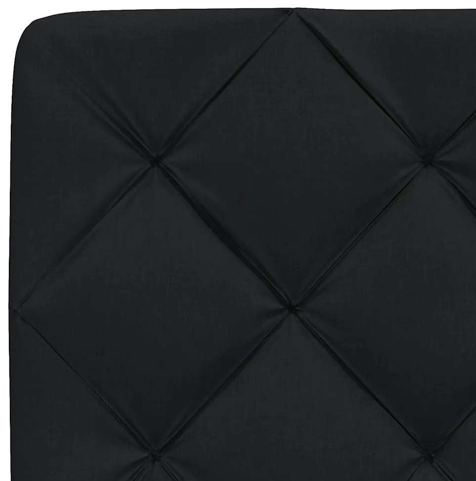Estrutura de cama sem colchão 100x200 cm tecido preto