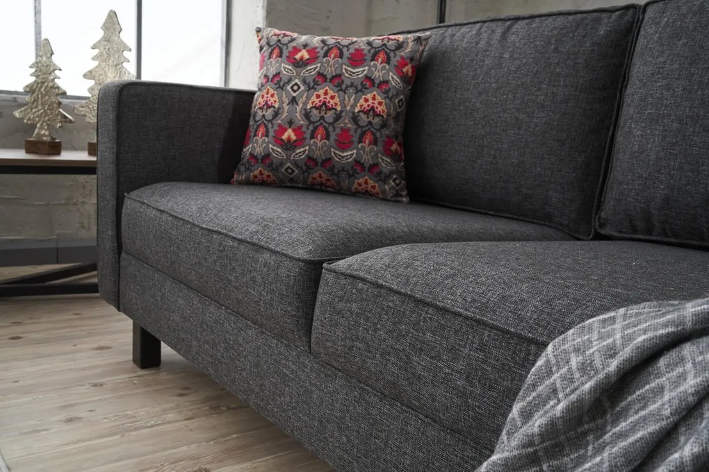 Sofá de 2 Lugares Kale – Antracite – 180x83x91 cm
