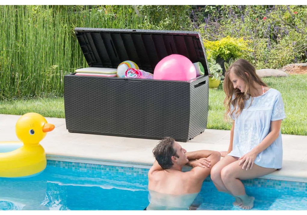 Caixa de arrumação para jardim Capri 302 L antracite