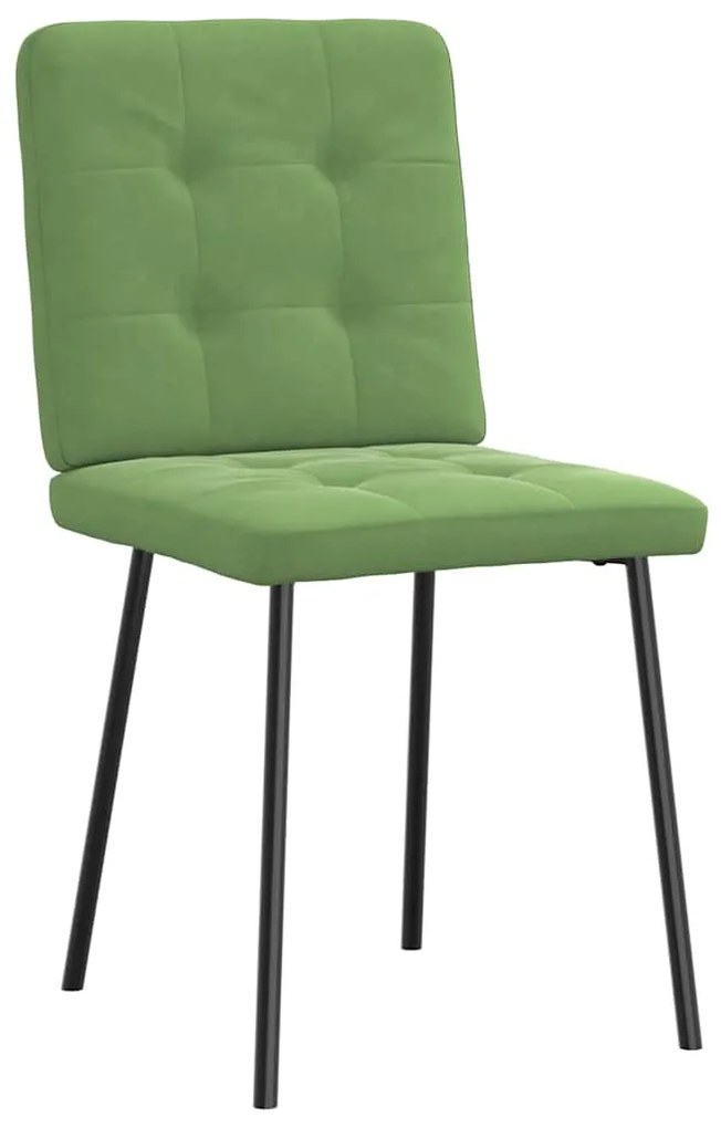 Cadeiras de jantar 2 pcs veludo verde-claro