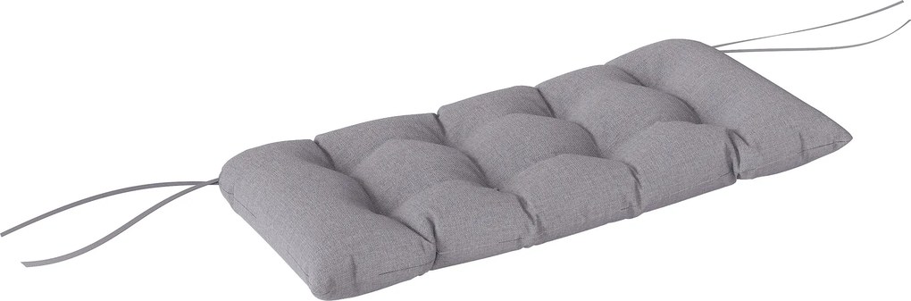 Outsunny Almofada de banco 105 x 46 x 12,5 cm com fitas, Almofada externa para móveis de jardim, Banco, Cinza | Aosom Portugal