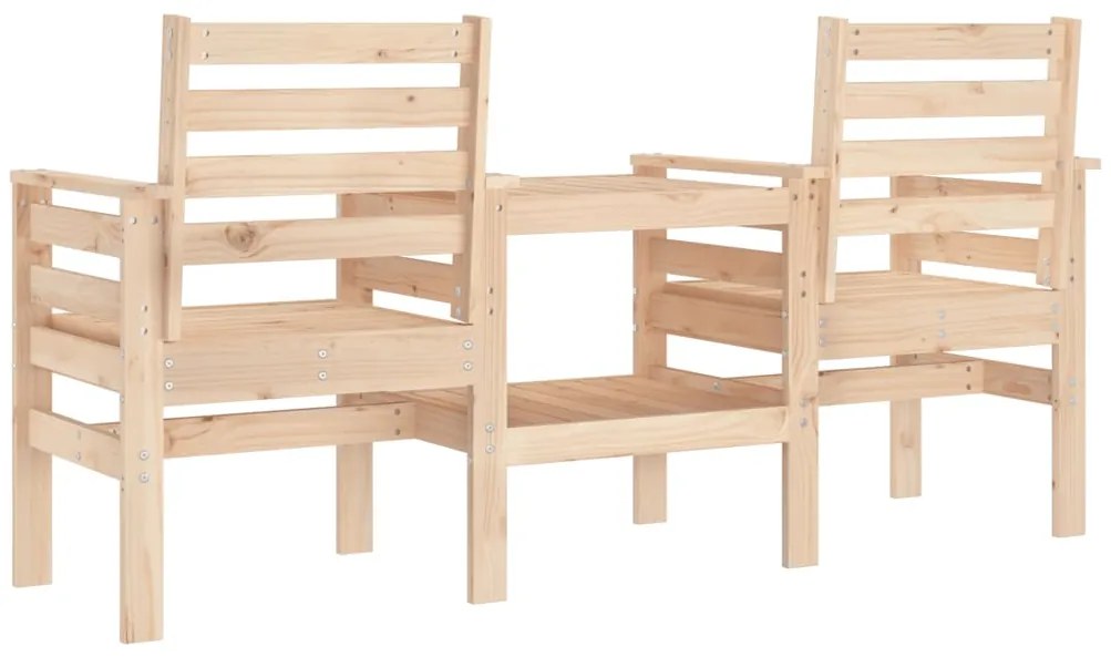 Banco de jardim 2 lugares com mesa pinho maciço