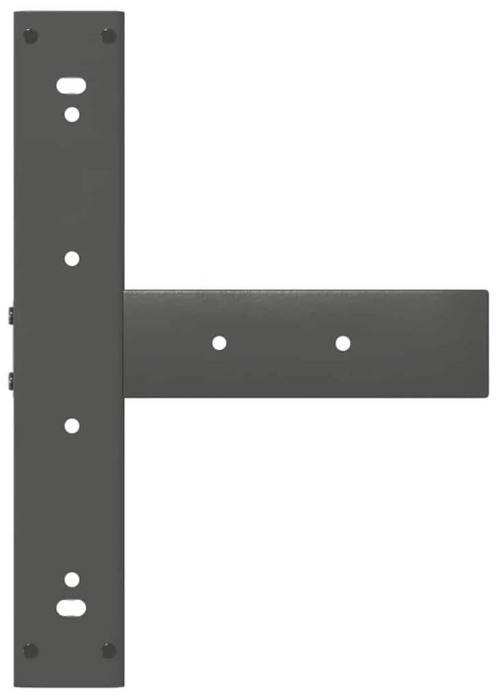 Pés para mesa de bar em forma de T, 2 peças, antracite, 40x35x(100-101
