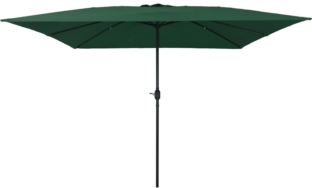 Parasol de Jardim Quadrado vidaXL 295x245 cm Verde