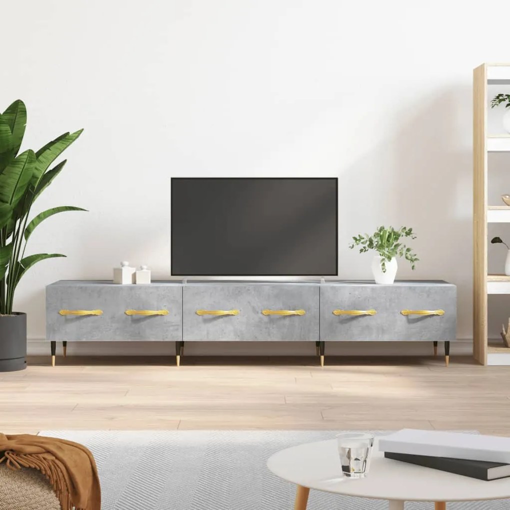 vidaXL Móvel de TV 150x36x30 cm derivados de madeira cinzento cimento
