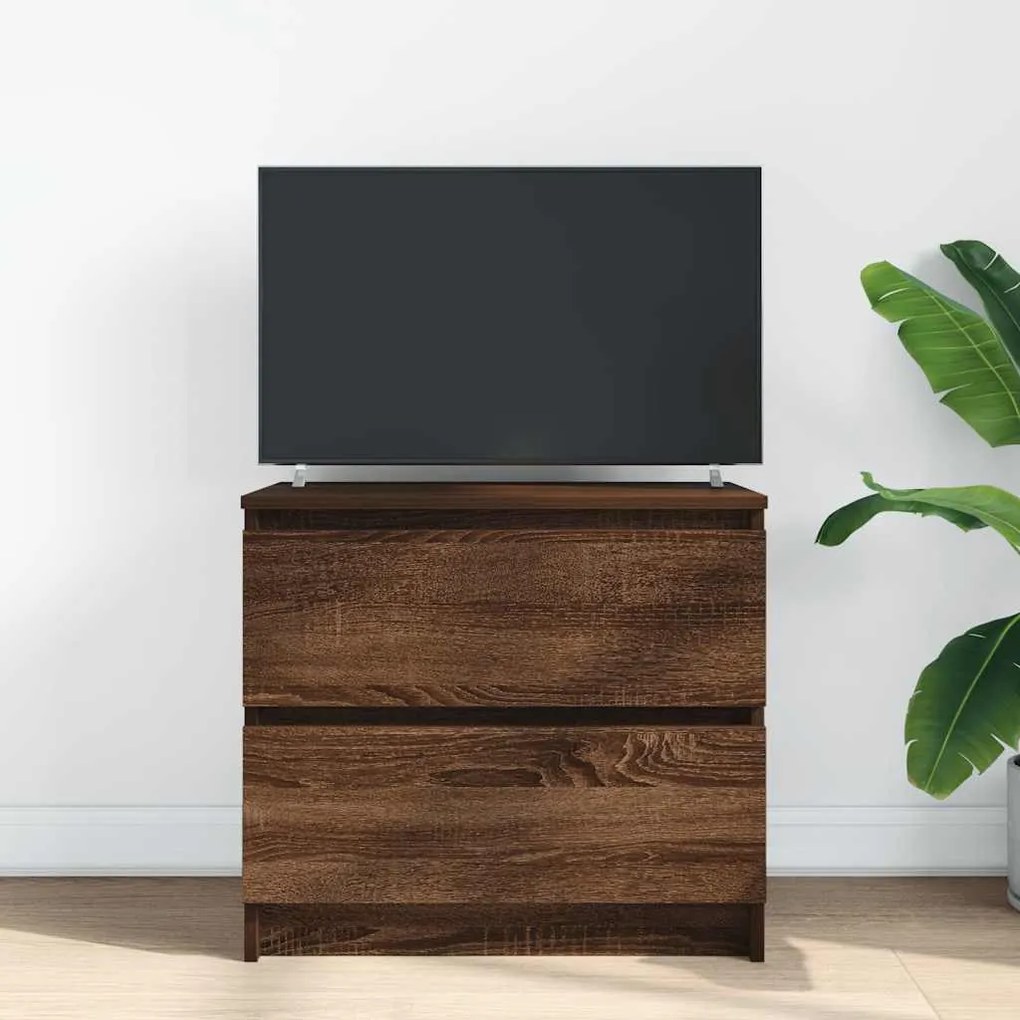 Móvel de TV 60x35x54 cm derivados de madeira carvalho castanho