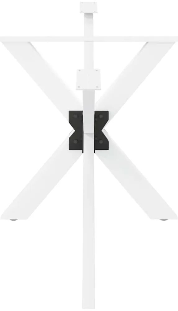 Pé de mesa de jantar em formato de aranha, branco, 150x78x(72-73) cm,