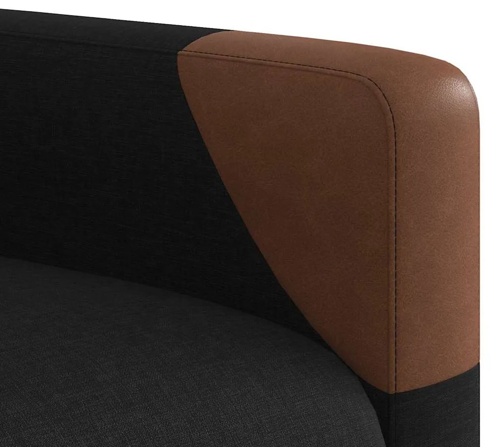 Poltrona de massagens reclinável tecido preto