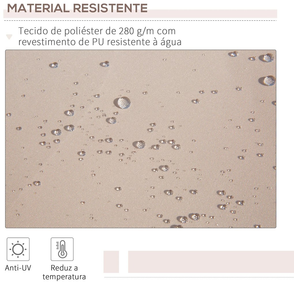 Toldo Manual Retrátil 295x200 cm Toldo para Varanda com Manivela de Me