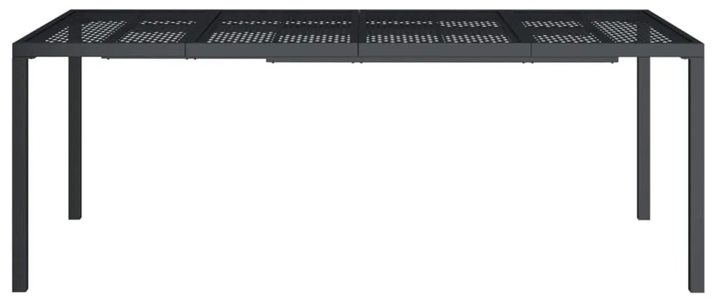 Mesa de jardim 200x100x72 cm aço antracite