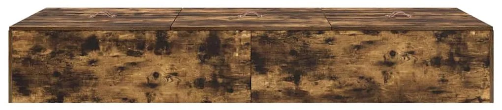 Cama de Armazenamento Carvalho Fumado 90x190 cm