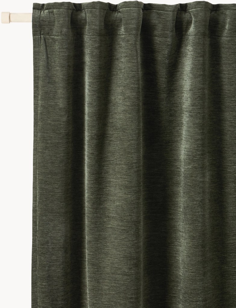 Cortinas opacas multi-banda Sandra, conjunto de 2, L 130 cm