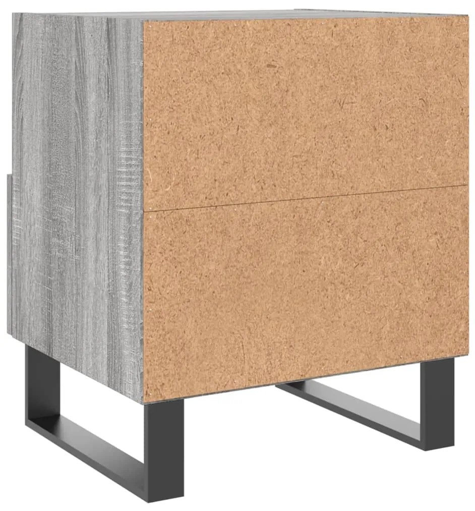 Mesas de cabeceira 2 pcs derivados de madeira sonoma cinza