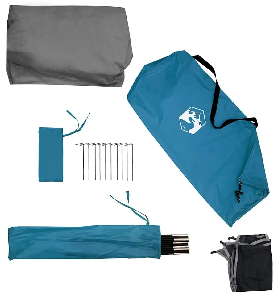 Corta-vento de campismo 510x153 cm impermeável azul