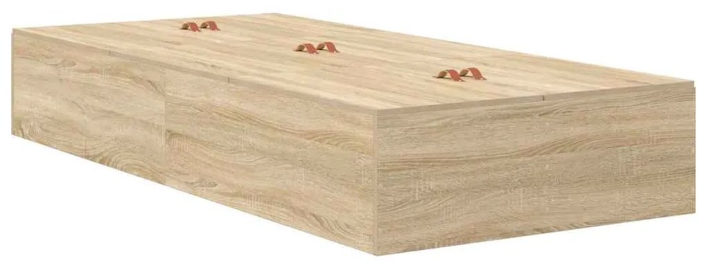Cama com Arrumação em Carvalho Sonoma 90x200 cm